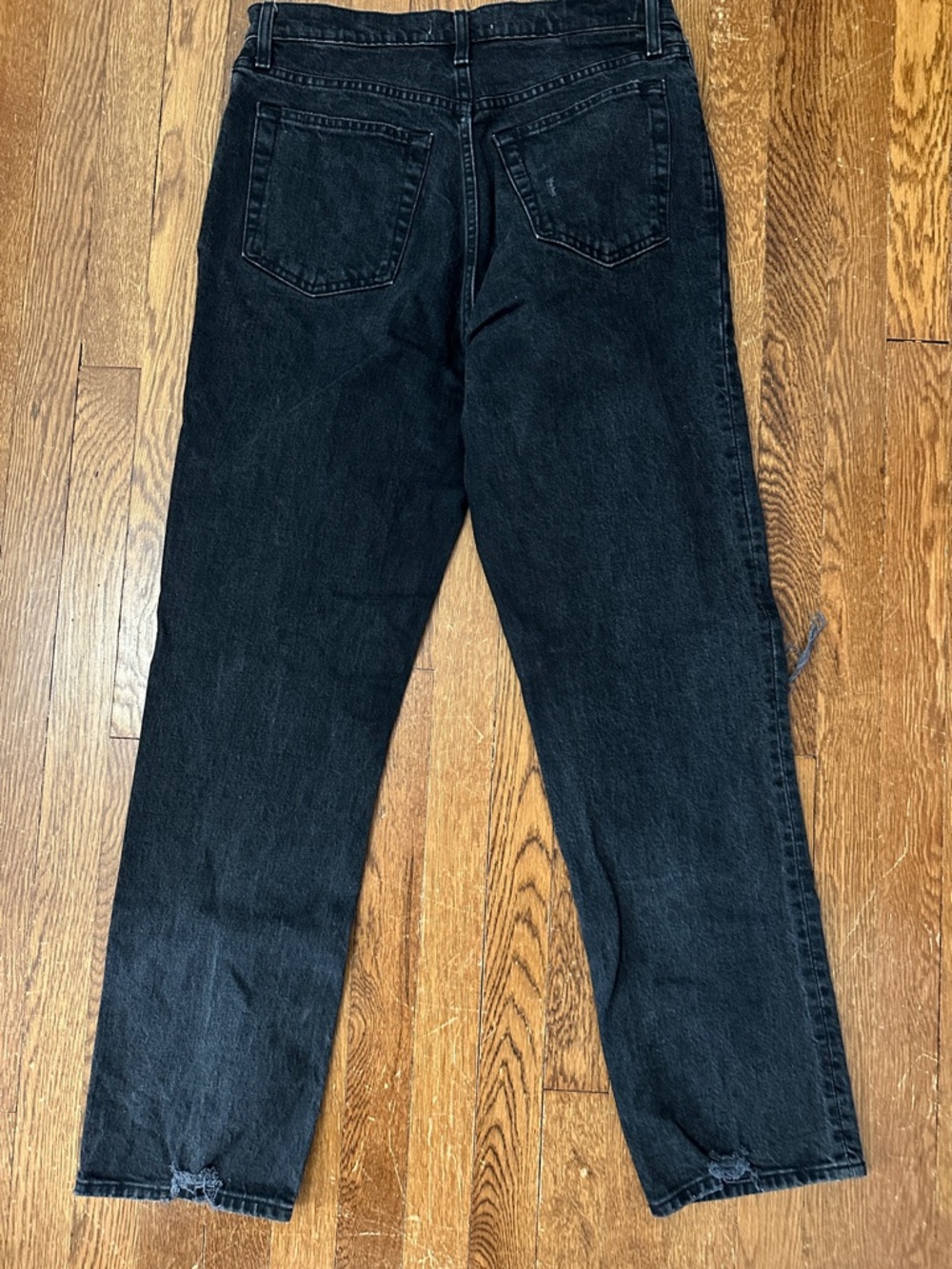 Abercrombie & Fitch Black Distressed Relaxed Jeans - Picture 4 of 4